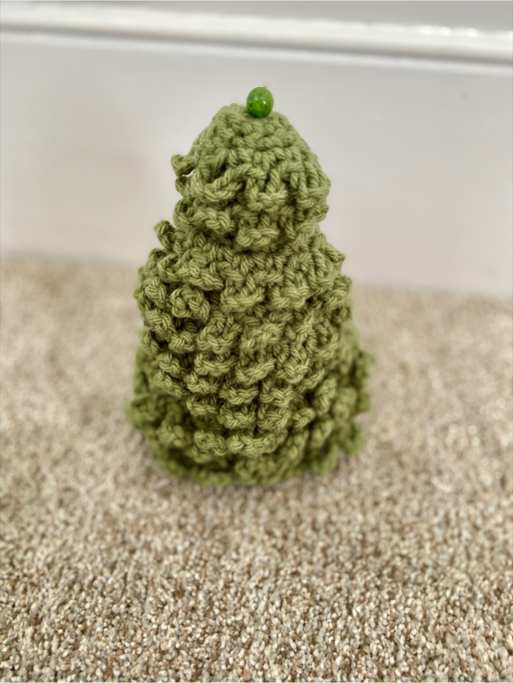Handmade Crochet Christmas Tree Light Green Holiday Decorations - Picture 3 of 9